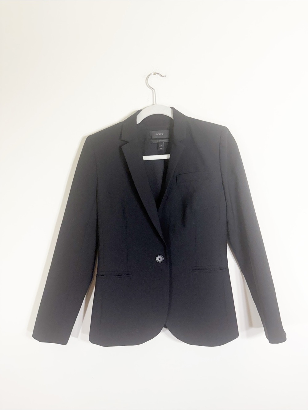 J. Crew 1035 Bi Stretch Blazer Italian Wool One Button 4 - Picture 2 of 6